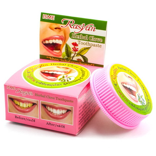 Rasyan Herbal Clove Toothpaste - 25g | Pack of 3 - Made in Thailand