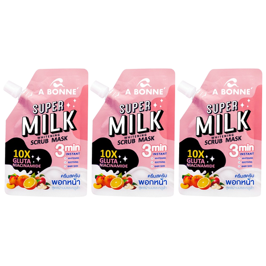 A Bonne' - Masque exfoliant blanchissant Supermilk 30 g (lot de 3)