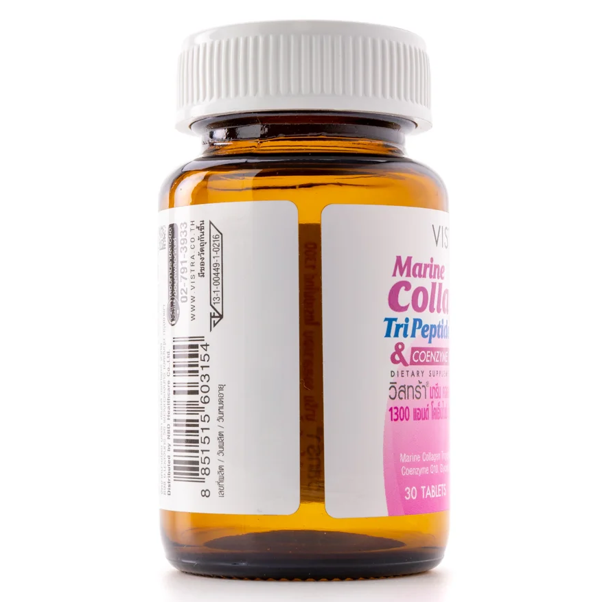 Vistra Marine Collagen TriPeptide 1300 & Coenzyme Q10 – 30 Tablets for Skin & Joint Support