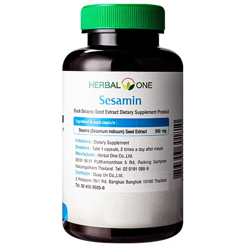 Herbal One Sesamin - Black Sesame Seed Extract for Vitality (60 Capsules)