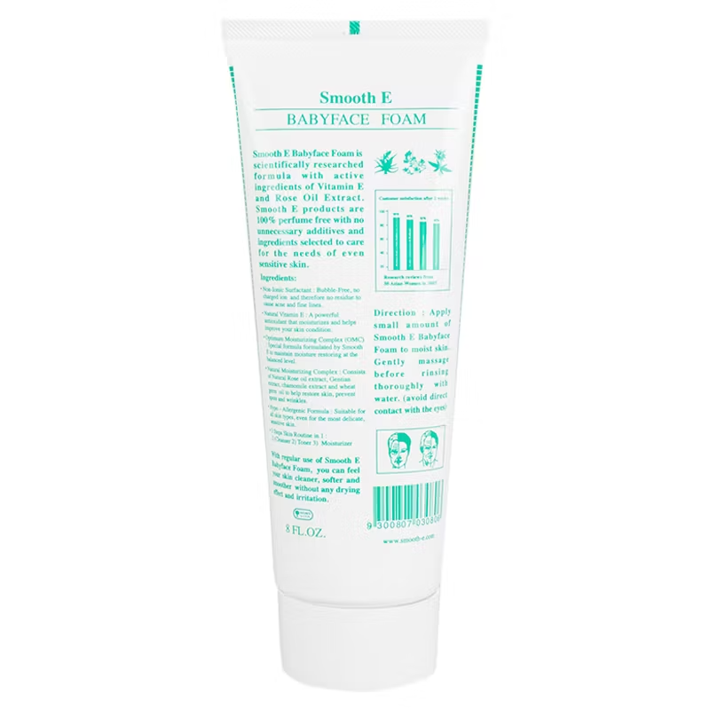 Smooth E Baby Face Foam 240ml - Gentle Cleansing for Sensitive Skin