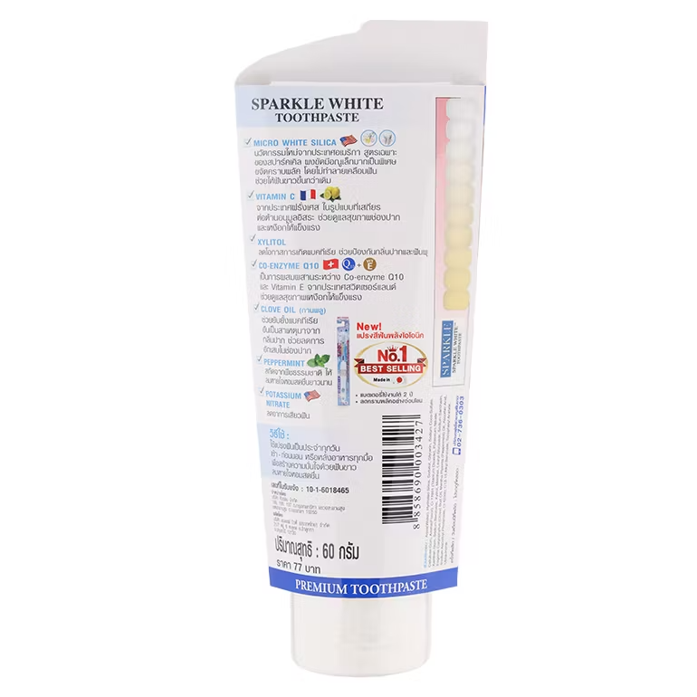 Sparkle Fresh White Toothpaste 60g – Brighten and Freshen Your Smile