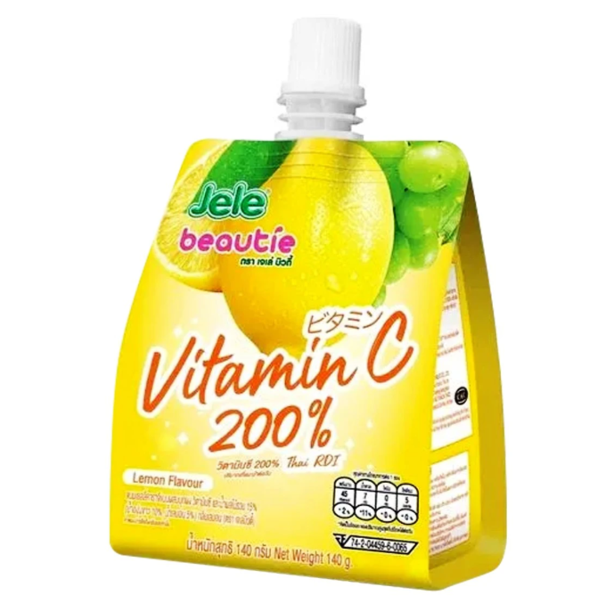 Jele Beautie Lemon Jelly Drink - 140g (Pack of 3) - Nutritious & Refreshing Snack