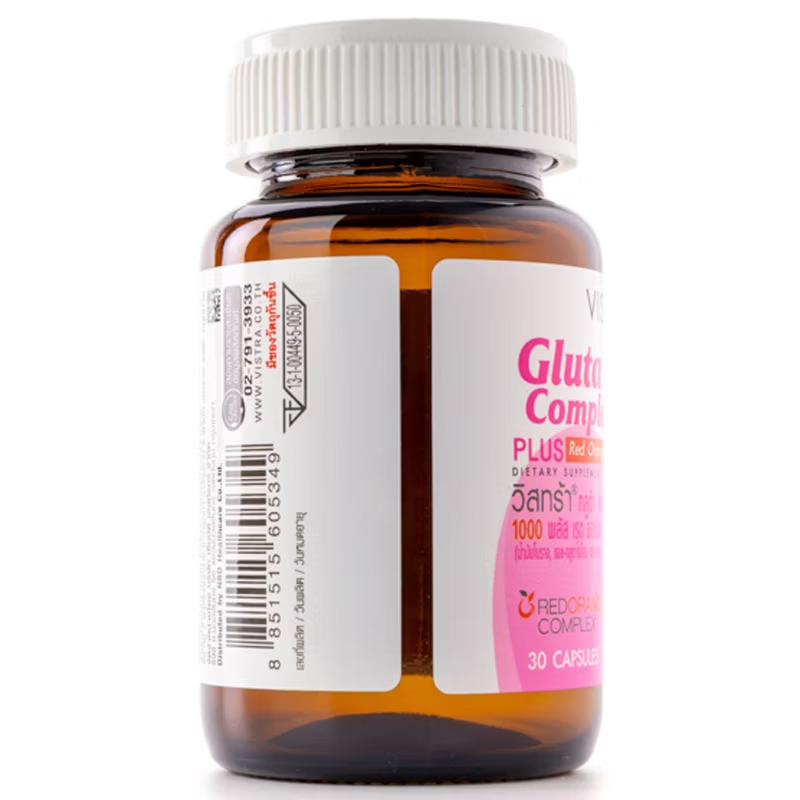 Vistra Gluta Complex 1000 Plus with Red Orange Extract - 30 Capsules