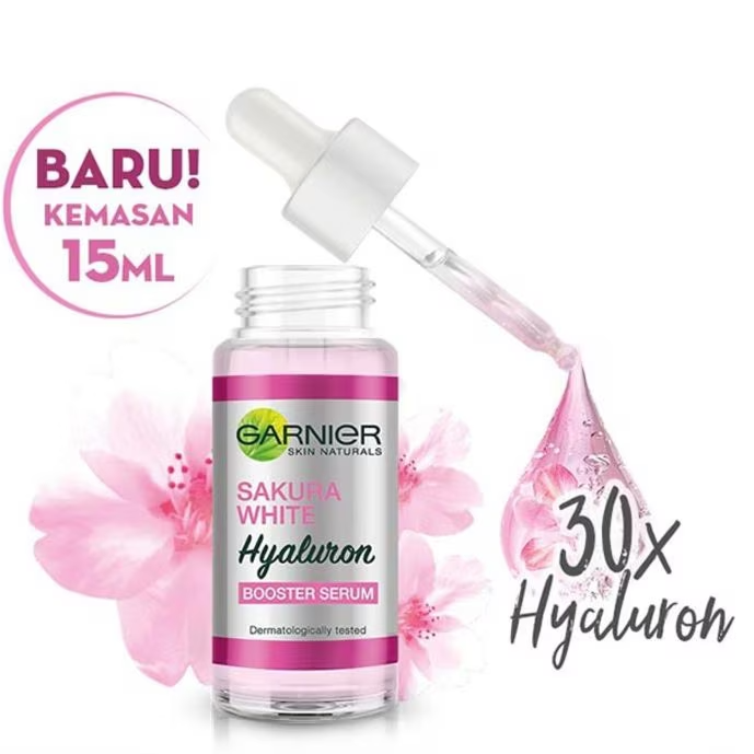 Garnier Sakura Glow 30x Hyaluron Booster Serum 15ml – Brightening & Hydrating