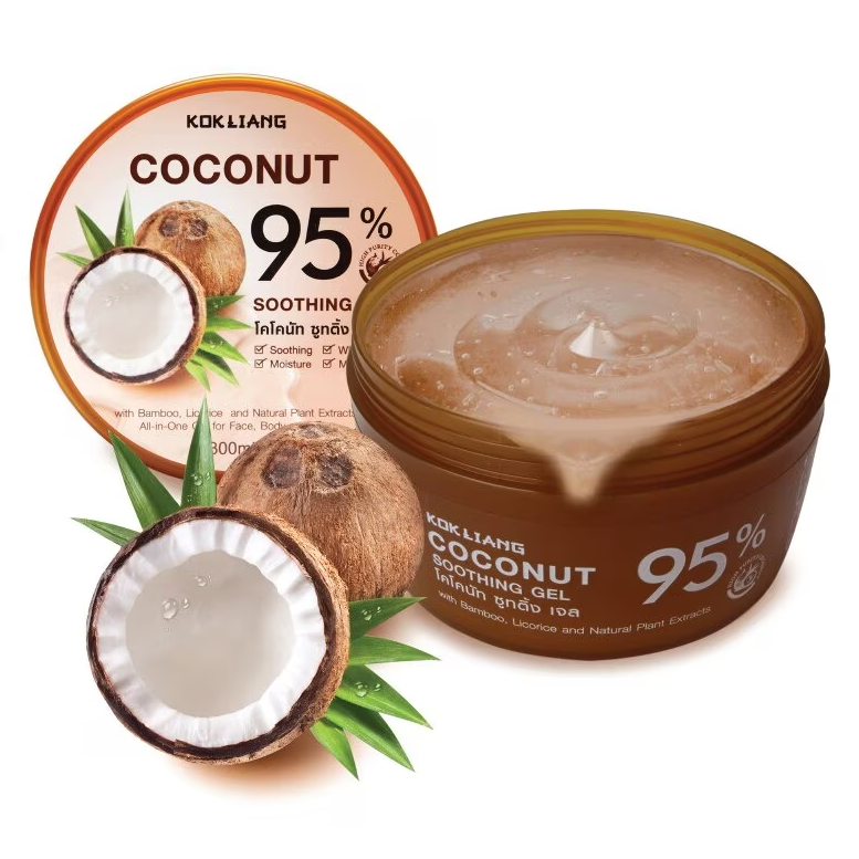 Kok Liang Coconut Soothing Gel 95% - 300ml for Skin Relief & Hydration