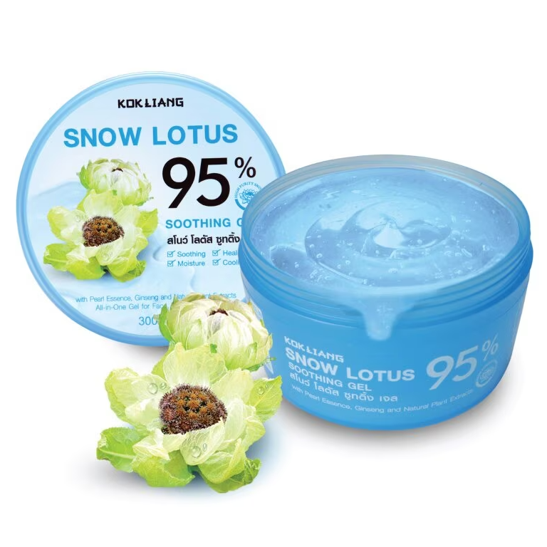 Kok Liang Snow Lotus Soothing Gel 95% - 300ml for Hydration & Skin Relief