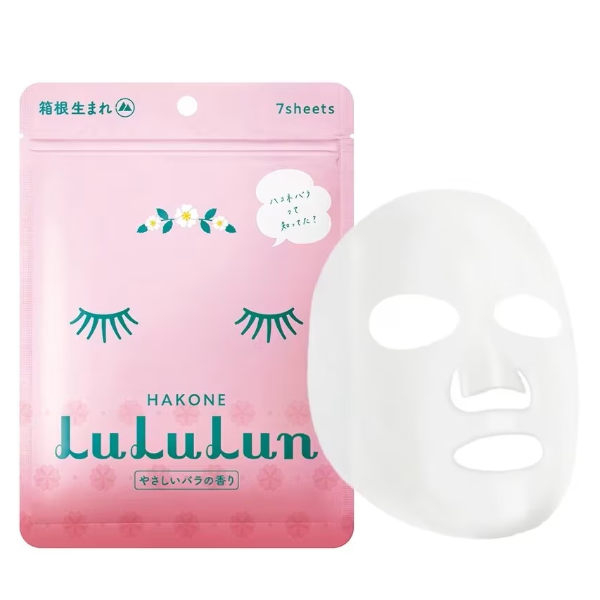 Lululun Hakone Face Mask - Hydrating Sheet Mask with Rare Hakone Rose (3 Pack of 7 Sheets) - Made in Japan