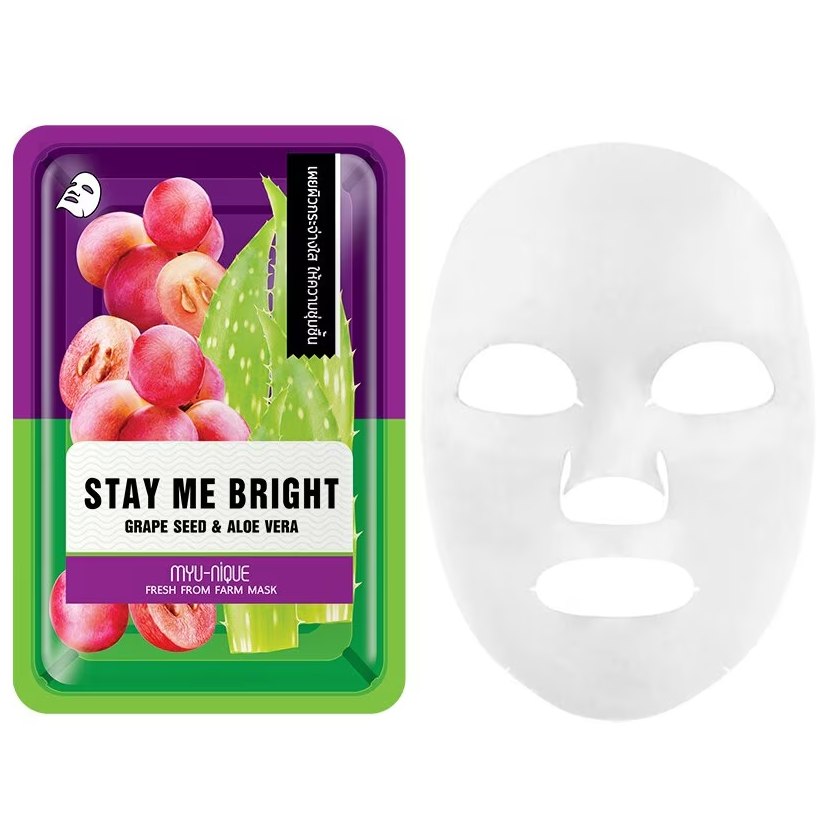 MYU-NIQUE Fresh Farm Grape Seed & Aloe Vera Mask 25g - Pack of 3