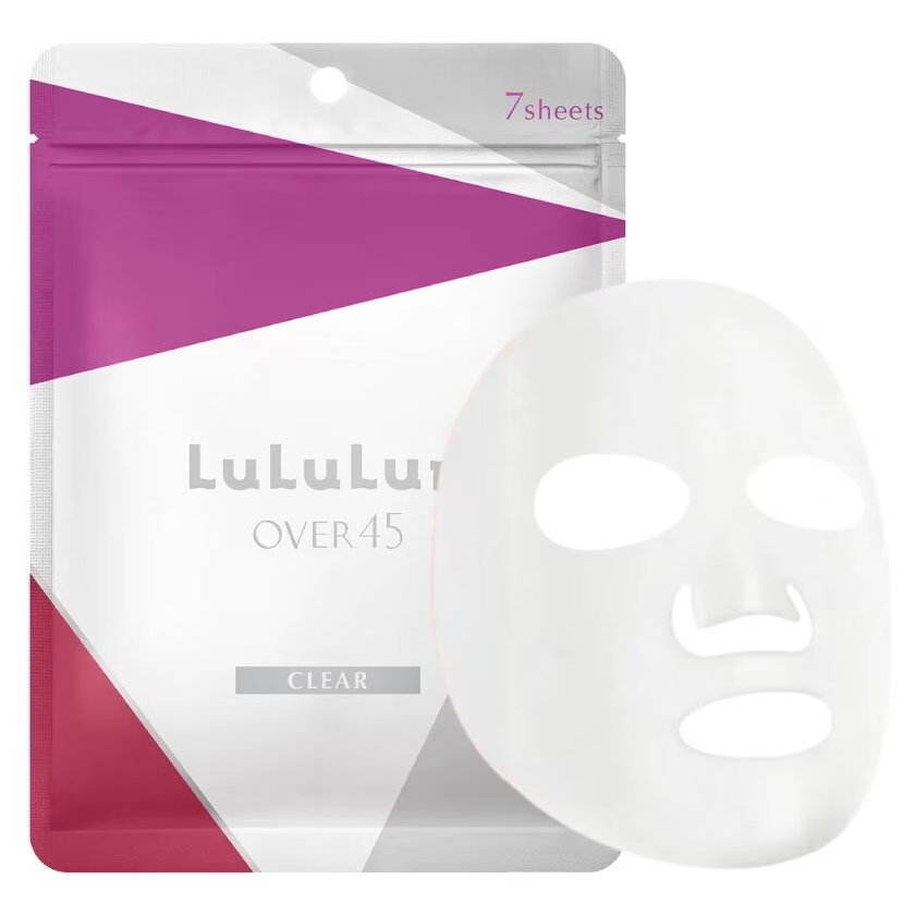 Lululun Over 45 Clear Face Mask - Hydrating Anti-Aging Sheet Mask (7 Sheets)