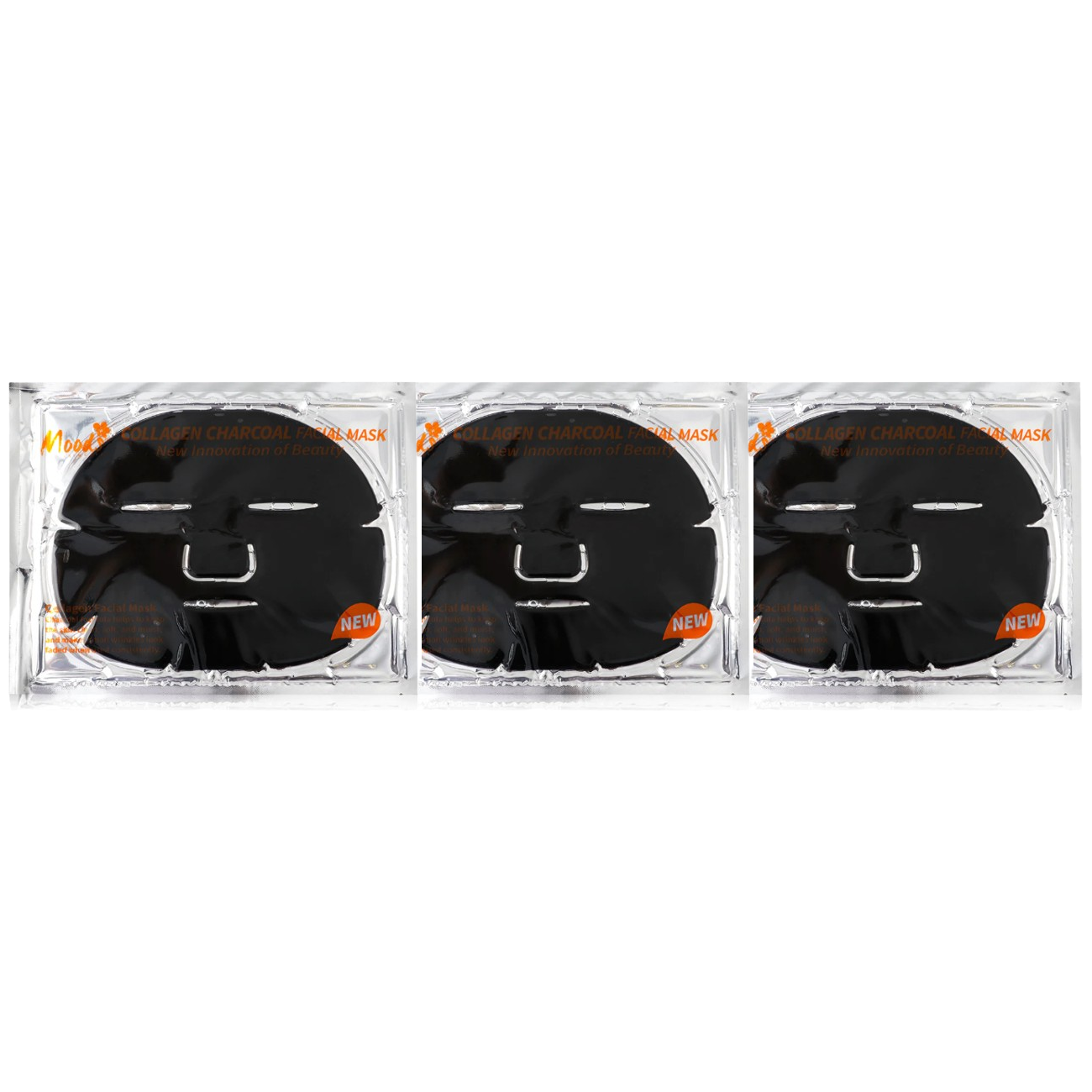 Moods Skin Care - Collagen Charcoal Facial Mask 60g. (Pack of 3)