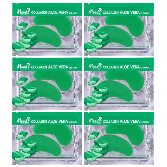 Moods Skin Care - Collagen Aloe Vera Eye Mask 6g. (Pack of 6 pairs)