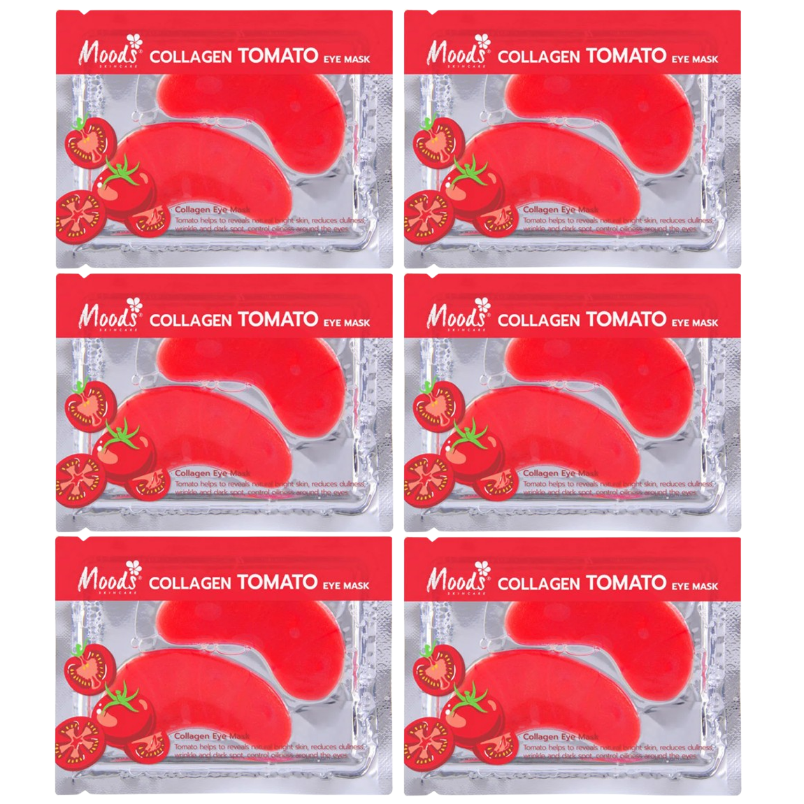 Moods Skin Care - Collagen Tomato Eye Mask 6g. (Pack of 6 pairs)