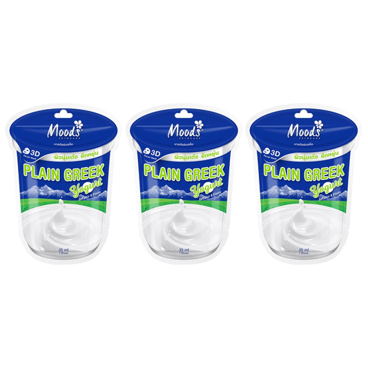 Moods Skin Care - Plain Greek Yogurt Mask 35ml. (Pack of 3)