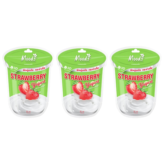 Moods Skin Care - Strawberry Yogurt Mask 35ml. (Pack of 3)