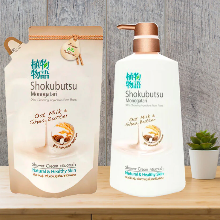 Shokubutsu Monogatari Oatmilk & Shea Butter Shower Cream Refill 500ml
