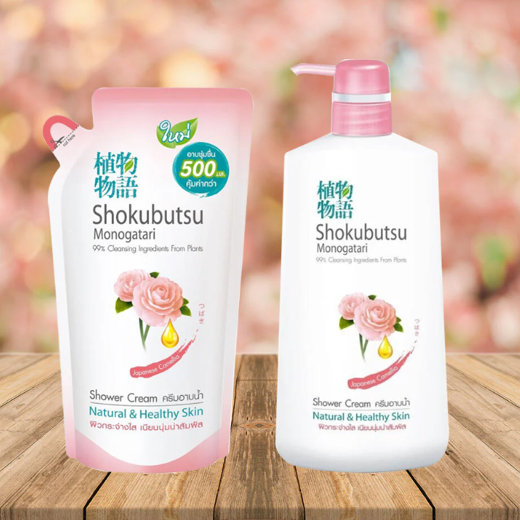 Shokubutsu Monogatari Japanese Camellia Shower Cream Refill 500ml
