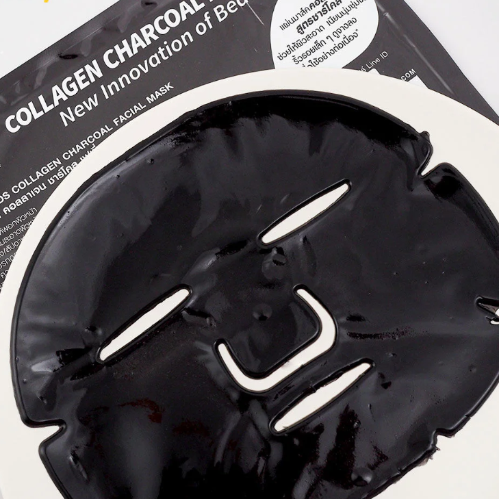 Moods Skin Care - Collagen Charcoal Facial Mask 60g. (Pack of 3)
