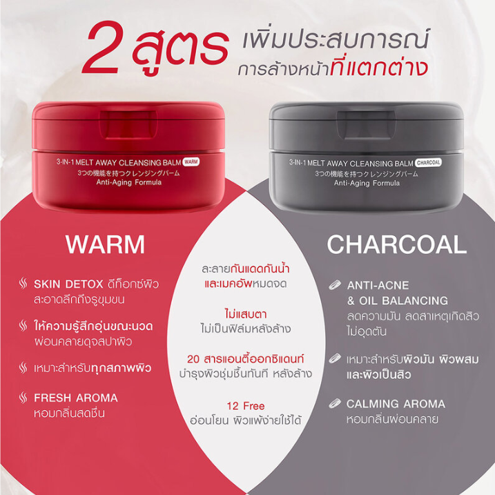 MizuMi - 3-In-1 Melt Away Cleansing Balm Charcoal 60ml.