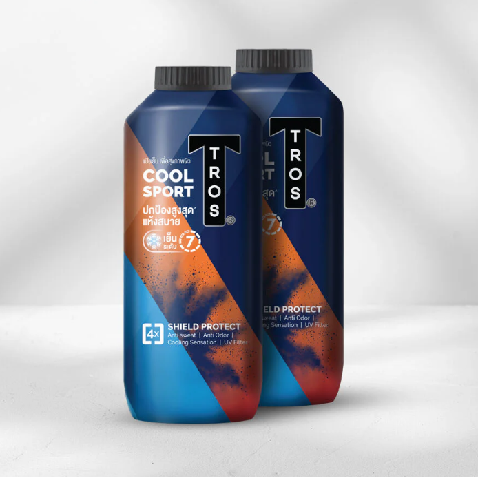 TROS Powder Cool Sport Shield Protect - 280ml (Pack of 2)