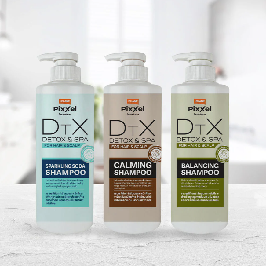 Lolane Pixxel Detox & Spa Sparkling Soda Shampoo 550ml - Refresh & Purify Your Hair