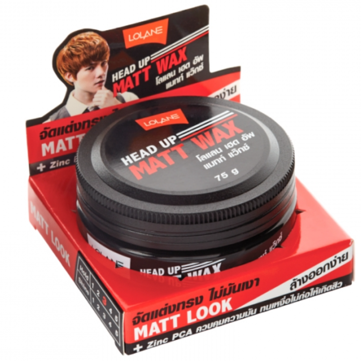 Lolane Head Up Matt Wax 75ml - Strong Hold & Natural Finish