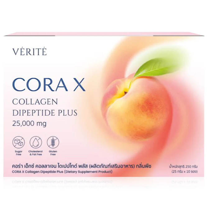 Verite - Cora X Collagen Dipeptide Plus Dietary Supplement Product 25g. (Box of 10 Sachets)