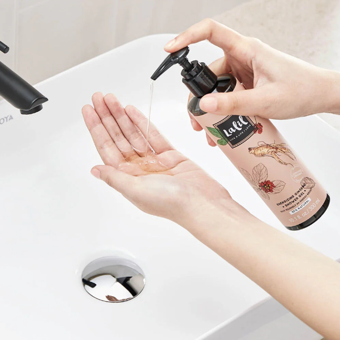 Lalil Energizing Ginseng Shower Gel - 300ml for Revitalizing Cleansing