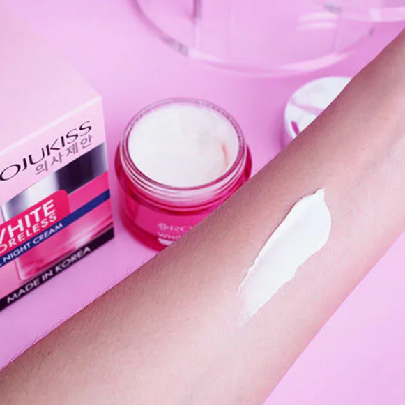 Rojukiss White Poreless Night Cream - 45ml for Bright, Clear Skin