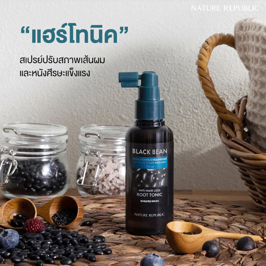 Nature Republic Black Bean Root Tonic 120ml – Strengthening & Anti-Hair Loss Care