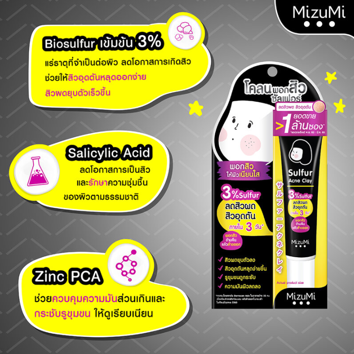 MizuMi - Sulfur Acne Clay 13g.
