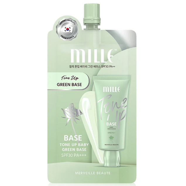 Mille - Tone Up Baby Green Base SPF30 PA++ 6g. (Pack of 3)