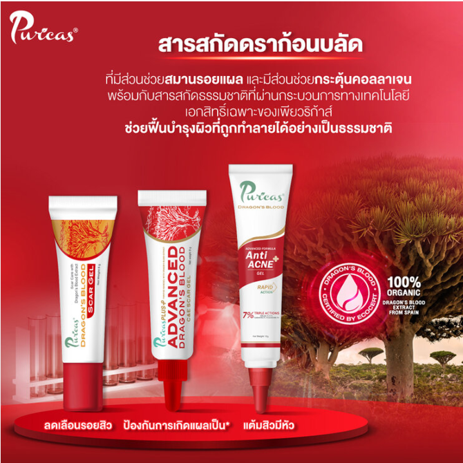 Puricas Plus Advanced Dragon's Blood C & E Scar Gel - 9g