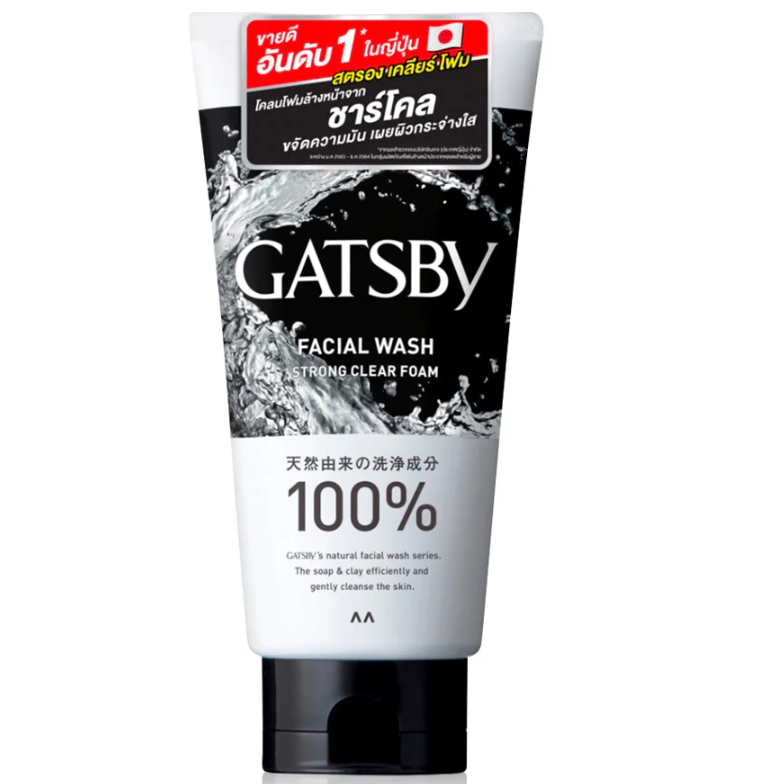 Gatsby Facial Wash Strong Clear 130g - Clarifying Skin Cleanser