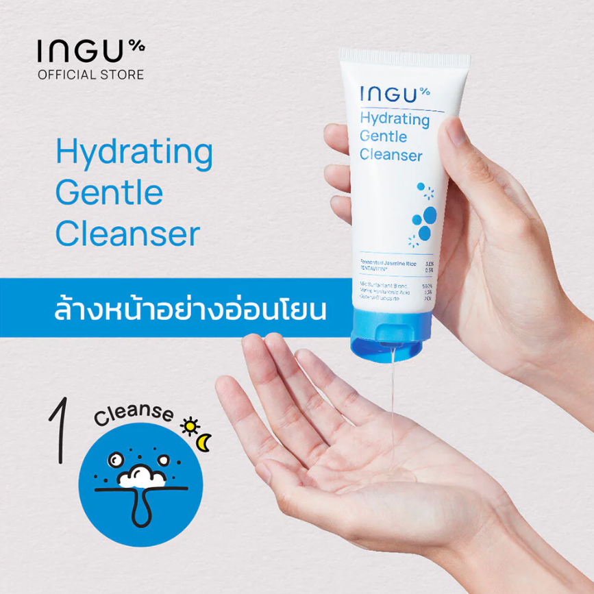 INGU Skin Hydrating Gentle Cleanser 100ml – Soothing, Hydrating Facial Cleanser
