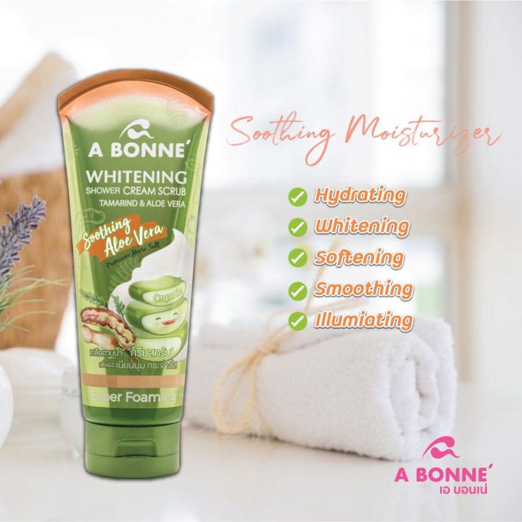 A Bonne Whitening Shower Cream & Body Scrub with Tamarind & Aloe Vera 350ml
