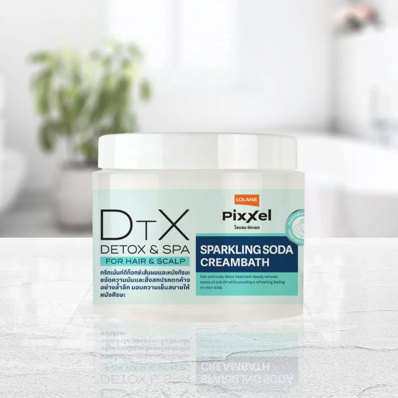 Lolane Pixxel Detox & Spa Sparkling Soda Cream Bath 475g - Purifying Hair Treatment