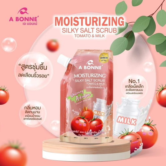 A Bonne' - Gommage Soyeux Hydratant au Sel Tomate & Lait 350g.
