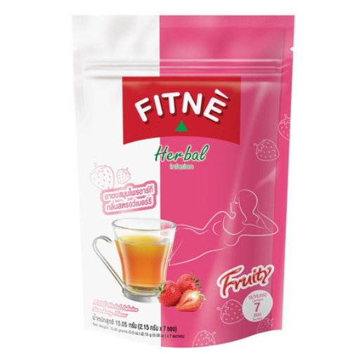 Fitne Herbal Infusion - Strawberry Flavored Herbal Tea (7 x 2.15g Sachets)