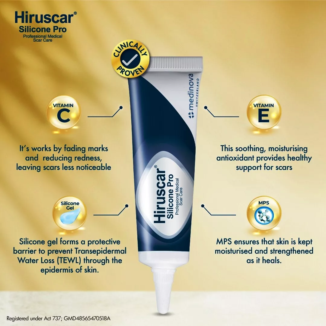 Hiruscar Silicone Pro - Professional Medical Scar Gel 10g