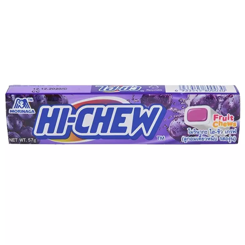 Morinaga Hi-Chew Grape Chewy Candy Sticks 57g – Pack of 12