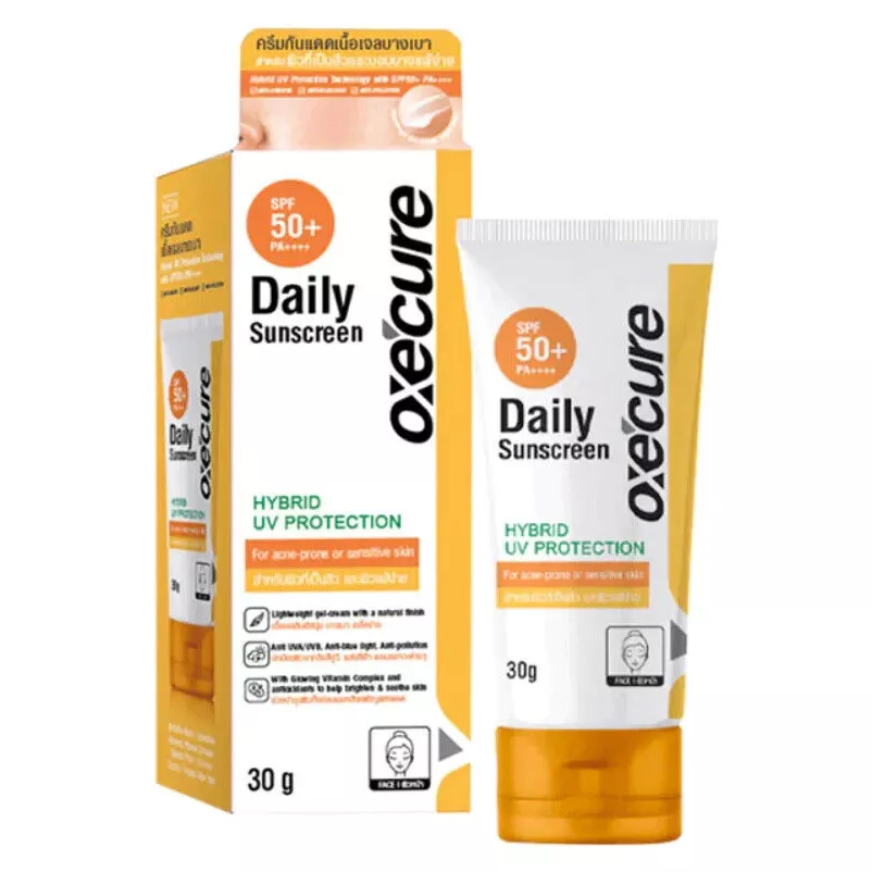 Oxe Cure Daily Sunscreen SPF 50+ PA++++ - 30g for Sensitive & Oily Skin