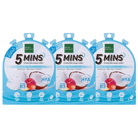 Baby Bright 5-Minute Hydrating Sheet Mask 18g – Pack of 3