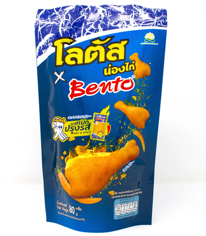 Lotus x Bento Chicken Leg Snacks with Spicy Squid Flavor - 80g (Pack of 3)