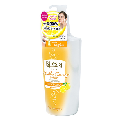 Bifesta Micellar Water Perfect Glow with Vitamin C 400ml – Brightening Facial Cleanser