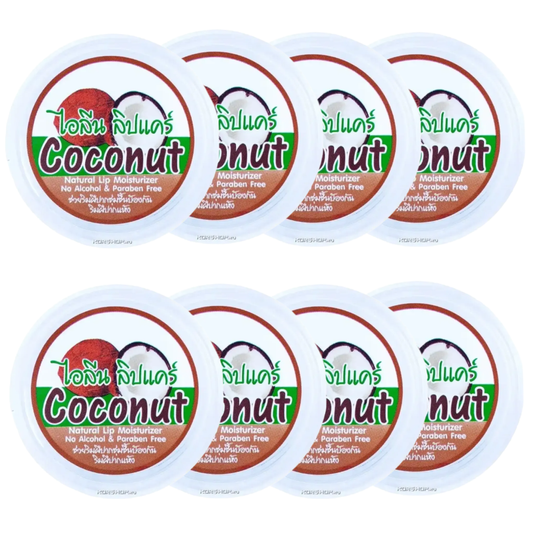 iLene Coconut Lip Balm - Nourishing Moisturizer for Soft, Hydrated Lips (Pack of 8)