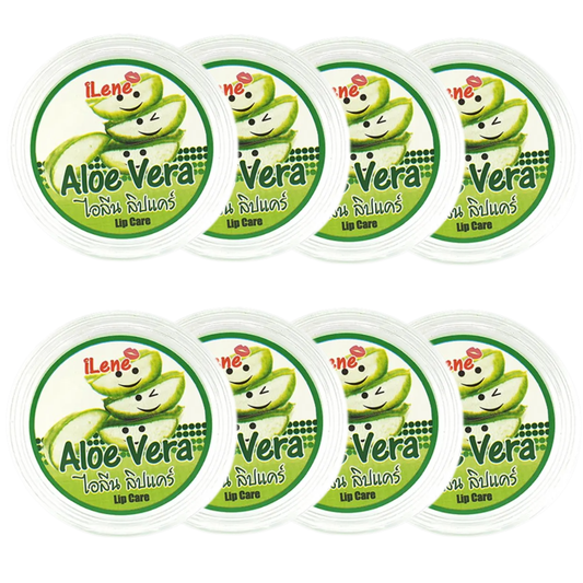 iLene Aloe Vera Natural Lip Balm – Nourishing Moisturizer 10g (Pack of 8)