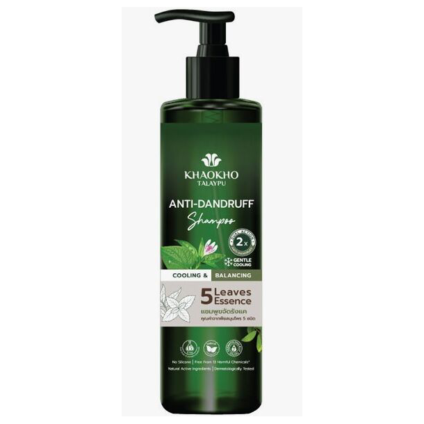 Khaokho Talaypu 5 Leaves Essence Anti-Dandruff Shampoo 240ml - Natural Relief for Flakes and Itching