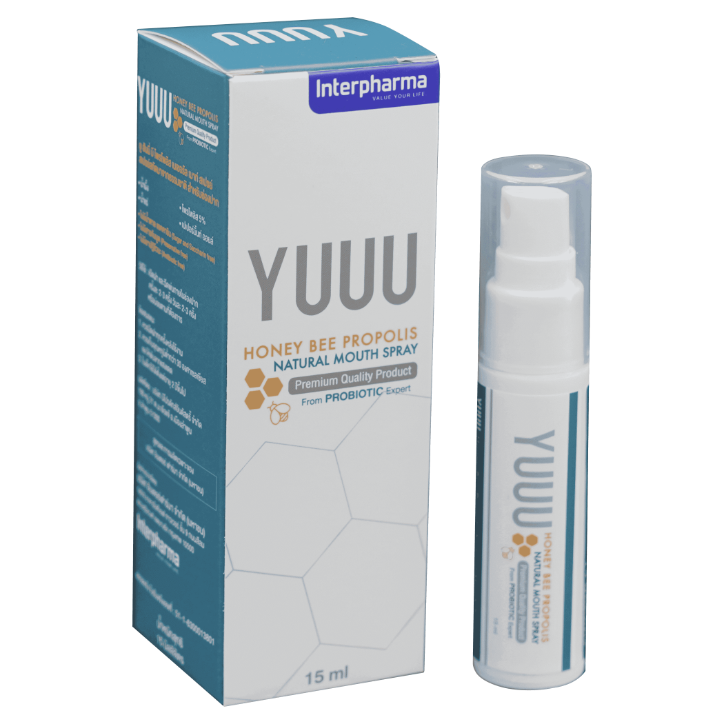 Interpharma YUUU Honey Natural Mouth Spray 15ml – Sore Throat & Oral Comfort