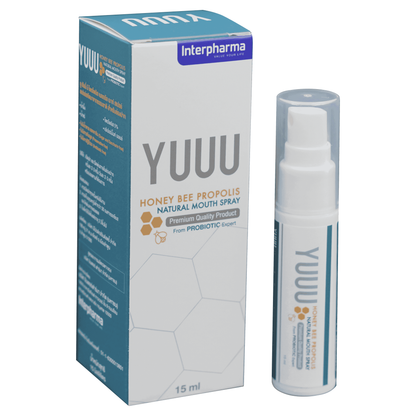 Interpharma YUUU Honey Natural Mouth Spray 15ml – Sore Throat & Oral Comfort